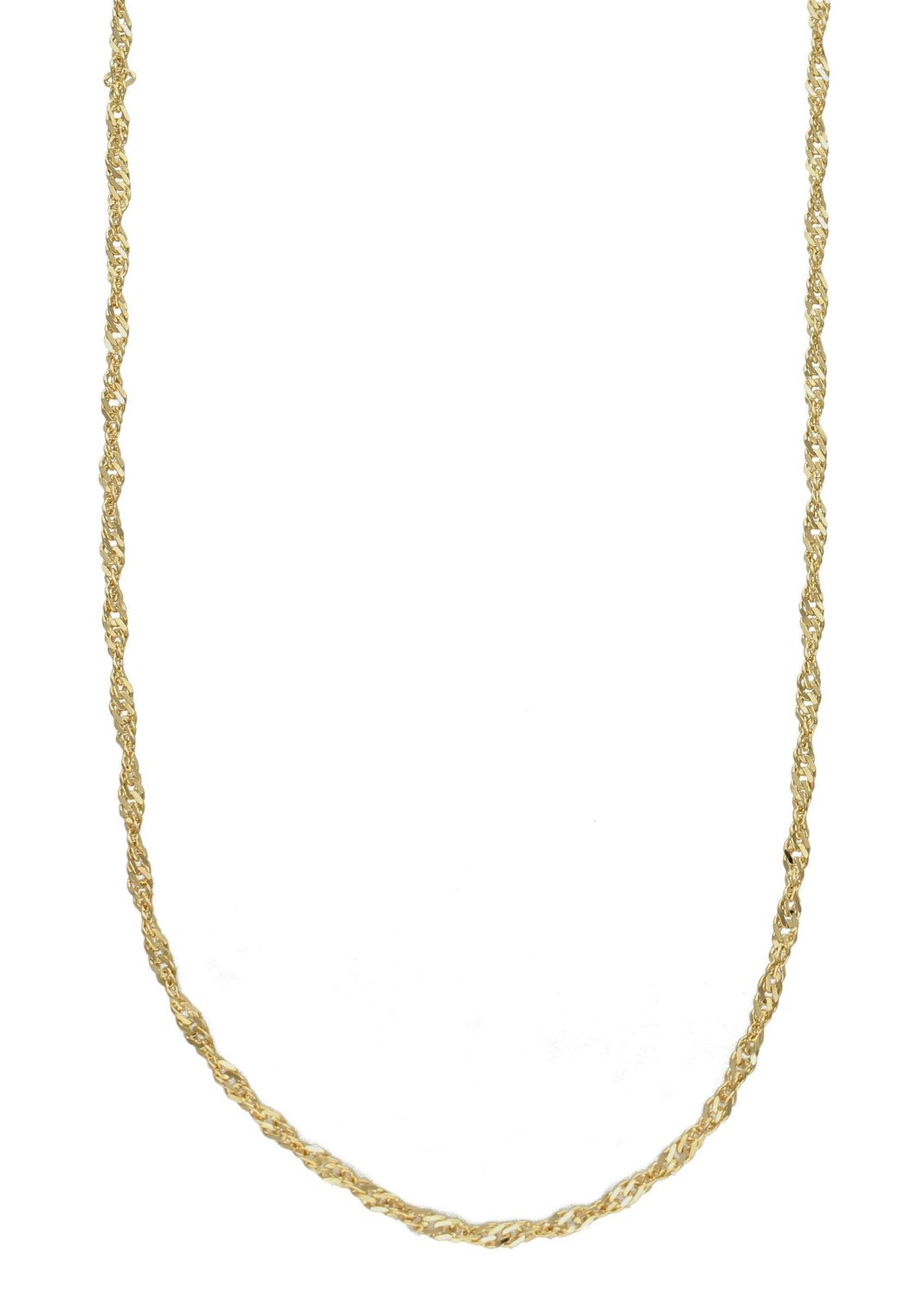 Złoty łańcuszek 585 o splocie singapur 2,2mm DIA-LAN-8100-585 040 2,2mm. Idealnie będzie się też prezentować na tle małej, czarnej sukienki, swoją obecnością dodając jej jeszcze więcej elegancji. Łańcuszek to bardzo dobry pomy (1).jpg